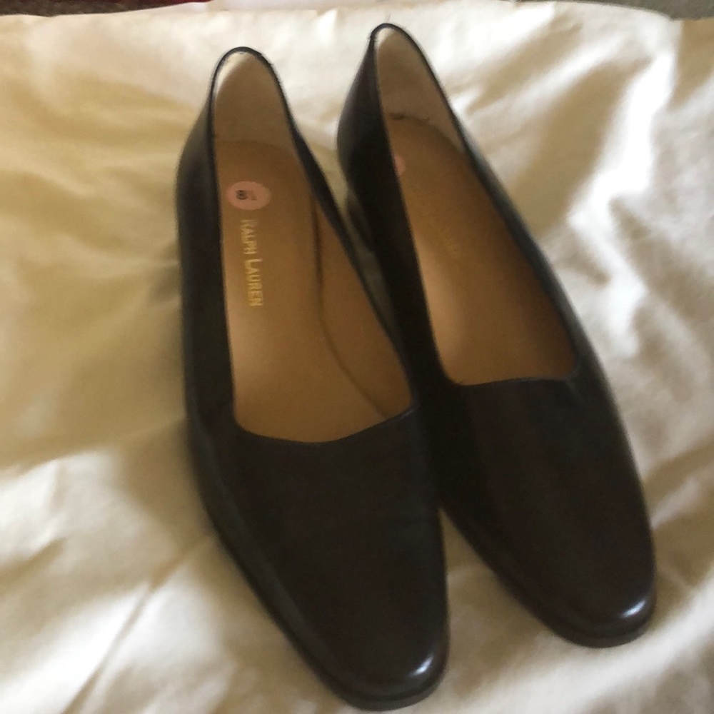 Black Ralph Lauren all leather, leather soles, NEW - Picture 3 of 5